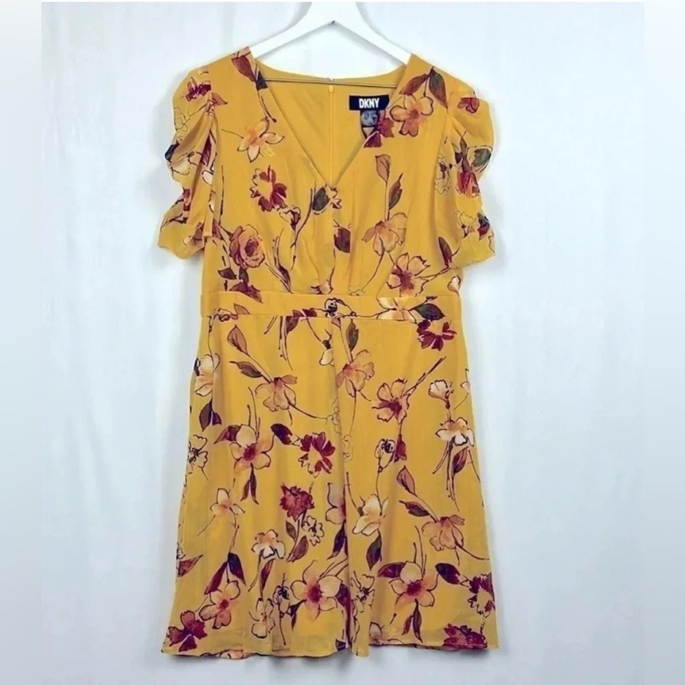 🎤 NWT DKNY Floral Midi Dress Sz12